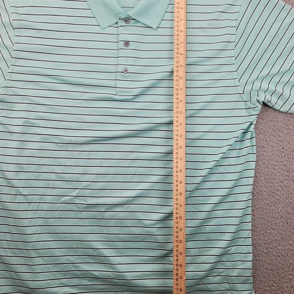 PGA Tour Shirt‎ Mens XXL Green Striped Polo Golf Outdoors Lightweight Casual - Picture 8 of 9